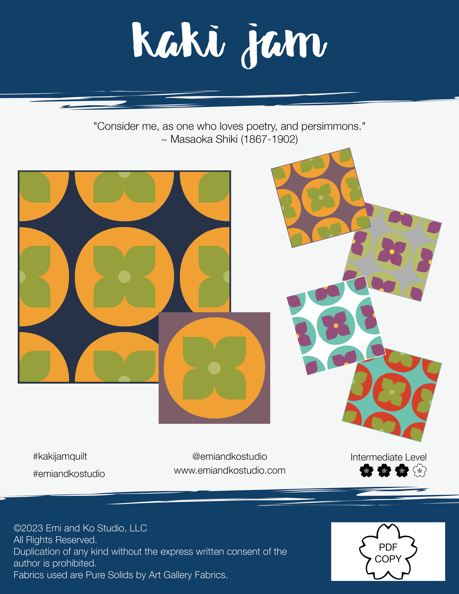 Jam Ink Pattern Kaki Jam PDF Pattern – Emi and Ko Studio, LLC